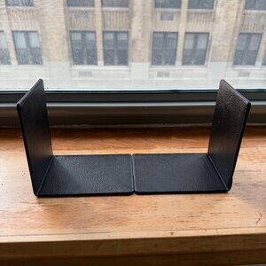 Levenger Vintage Brown Leather Bookends Book Ends